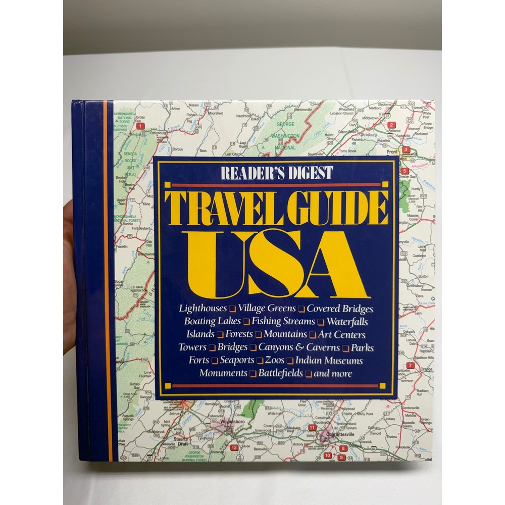 Reader's Digest Travel Guide USA Hardcover Road Atlas 1994 Vintage Retro Travel